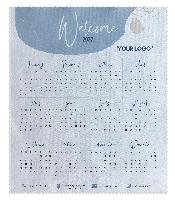 2023 Custom Calendar Microfiber Cloths - 5.5 x 6.5" Full Color Calendar Microfiber Cleaning Cloth